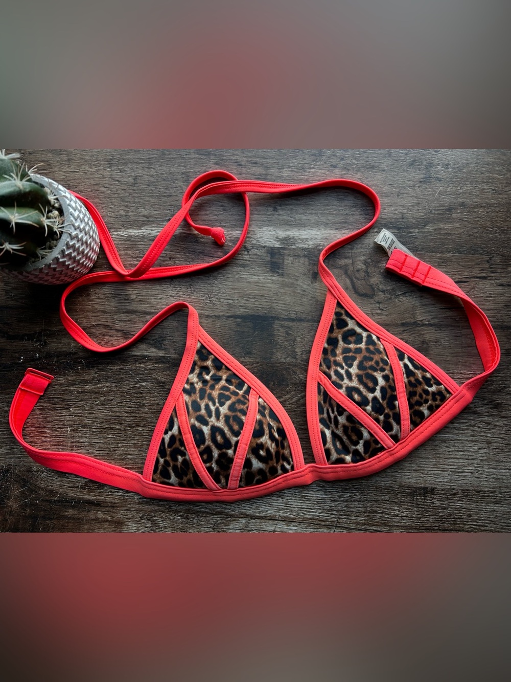 PINK Victoria's Secret | Leopard Bathing Suit Top